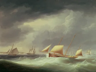 Sailing Ships Near Herne Bay